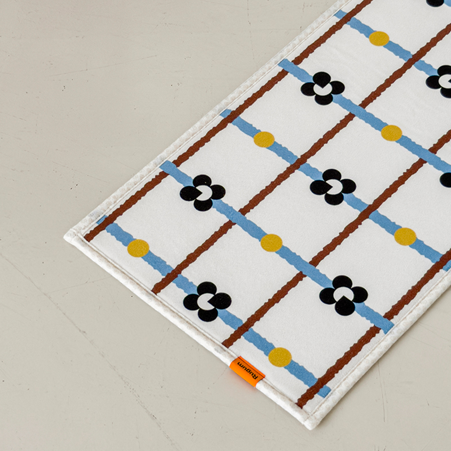 소프티 매트 홈 컬렉션 미니 발매트 극세사 미끄럼방지 세탁가능 온더도트 지아트, 30x60cm - 상세 이미지 2