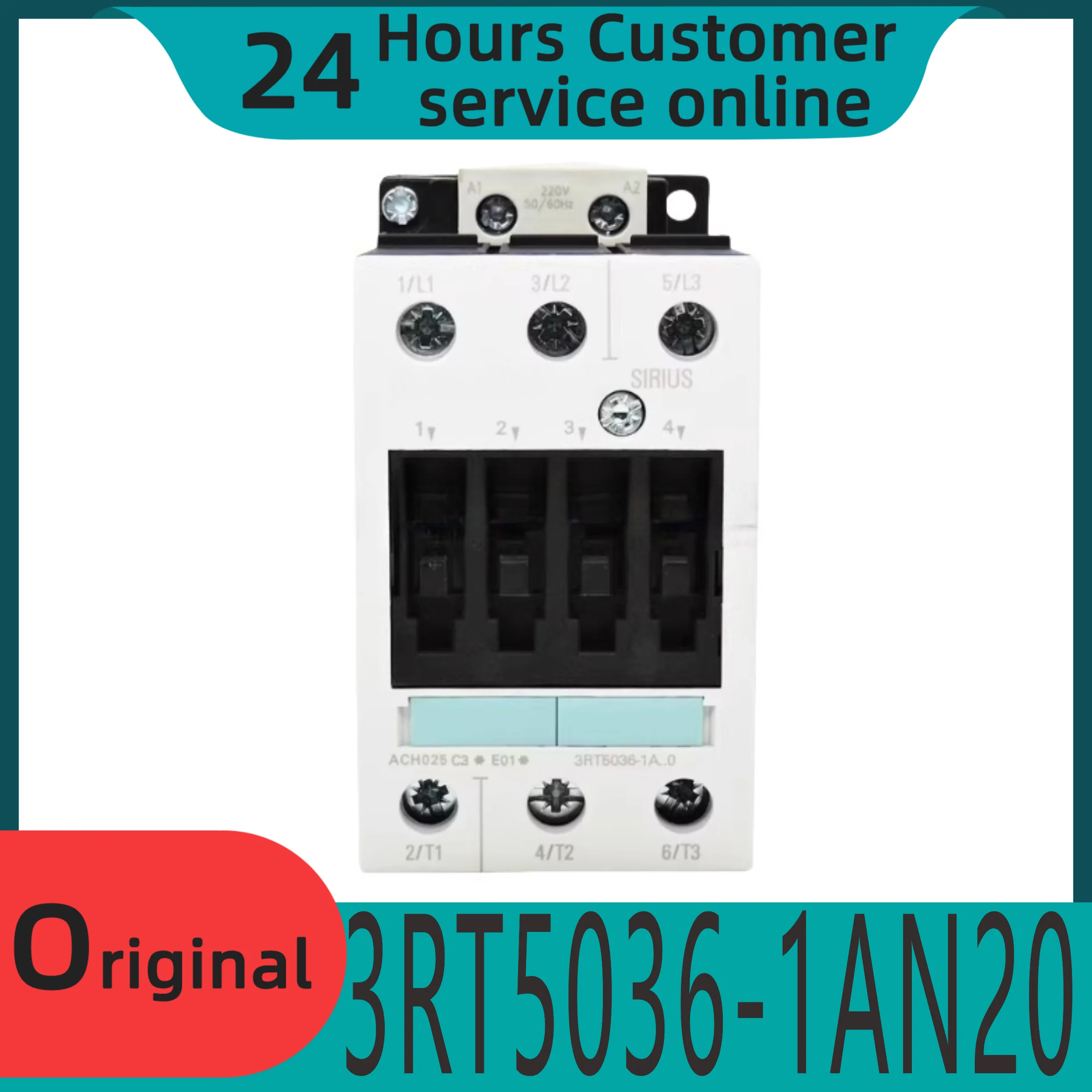 원본 3RT5036 AC 접촉기 3RT5036-1AN20 AC220V 50A