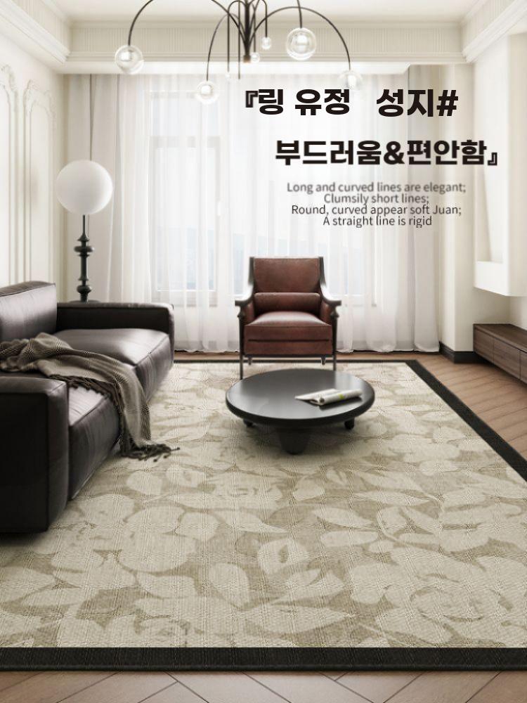 프렌치 패턴 카페트 거실 대형 러그 빈티지 카펫 복고풍 A 80x160cm - 상세 이미지 4