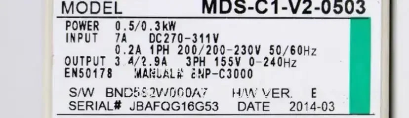 MDS-C1-V2-0503 서보 드라이브 유닛 MDS C1 V2 0503