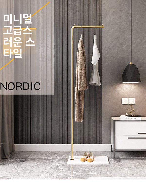 사무실 옷걸이 행거 정장 코트랙 매장 스탠드 원목 틈새 심플 원룸 이동식 - 상세 이미지 2