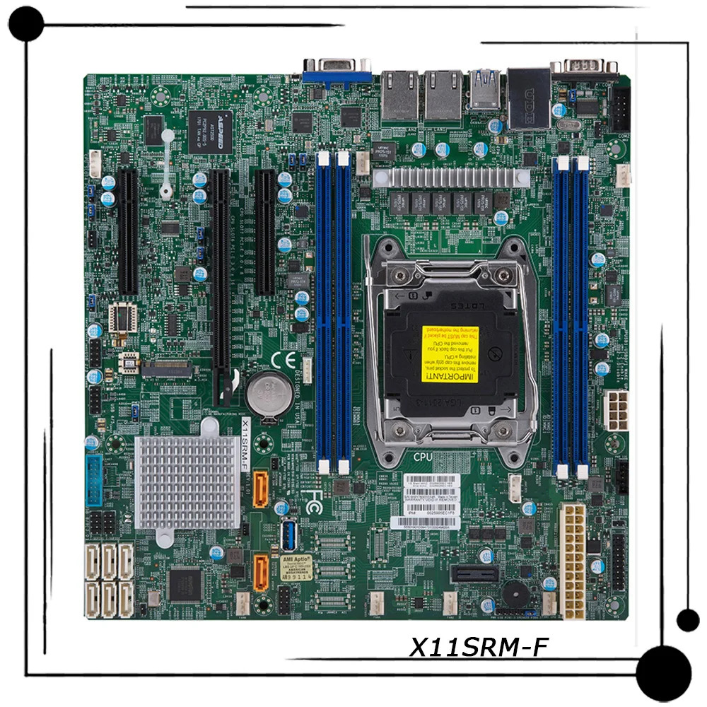 Supermicro 서버 micro 마더보드 LGA-2066 C422 칩셋 DDR4 PCI-E 3.0 지원 W-2100/2200 리퍼 X11SRM-F