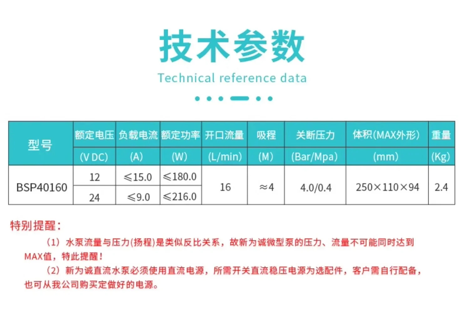 전기 다이어프램 마이크로 워터 펌프 물 순환 소형 펌핑 12V 24V BSP40160