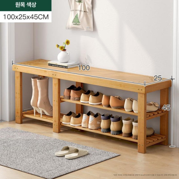 모던 현관 신발장 슬림 벤치 의자 정리 장 60x25x25cm 1단 50x25x25cm 1단 이미지 7