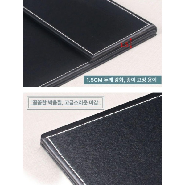 프리미엄 사무실 비즈니스 블랙 데스크매트 문서 회의 럭셔리 부동산 깔판 비즈니스 블랙 600x300mm - 상세 이미지 3