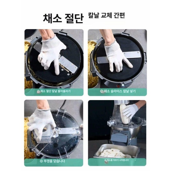 전문가용 강력 채썰기 기계 감자 무우 양파 슬라이서 식당 2mm 세밀순동 모터 2mm 중간-일반 모터 - 상세 이미지 3