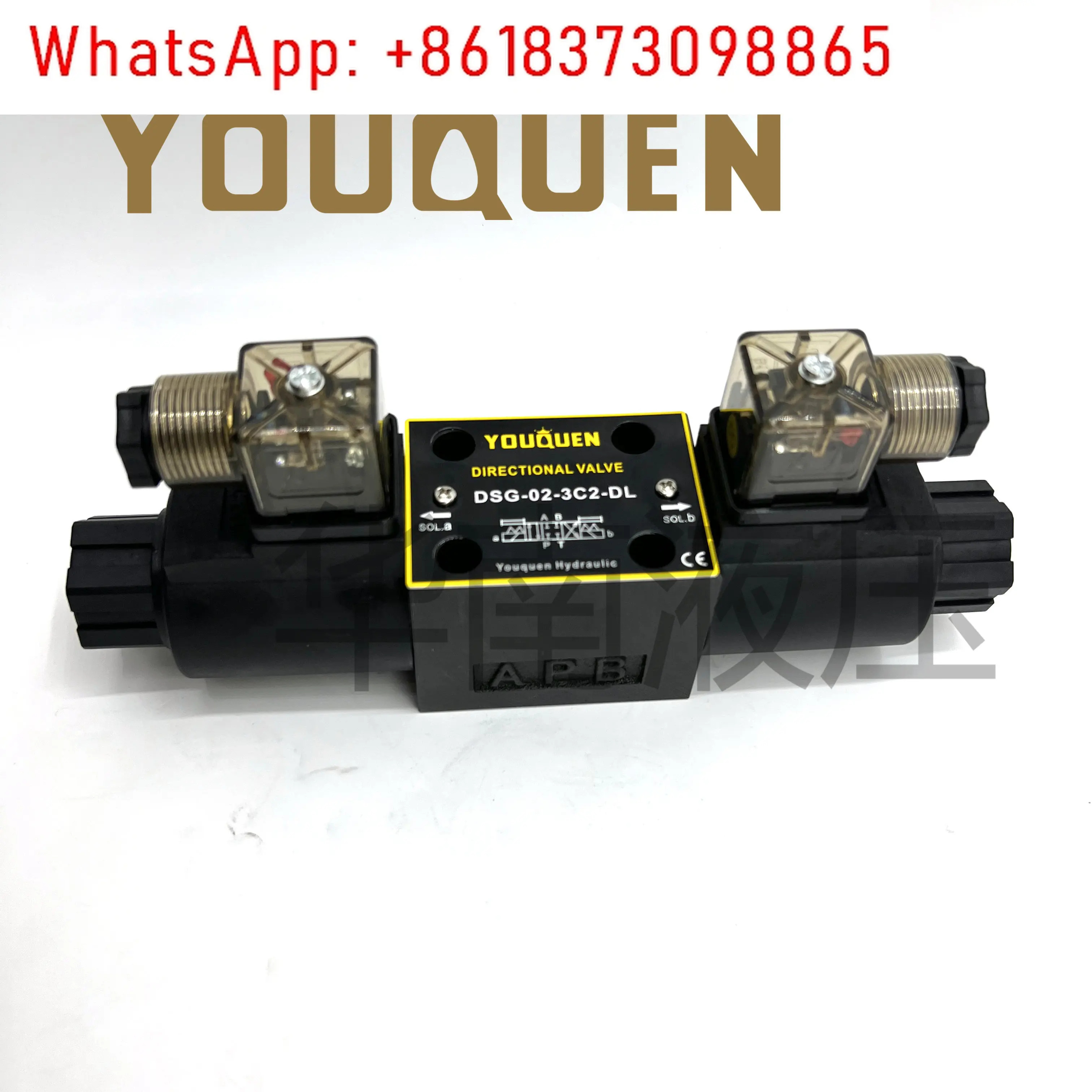 Youkun 유압 단일 헤드 솔레노이드 방향 밸브 DSG-02-2B2/2B2B/2B3B/3C2-DLA220/D24V