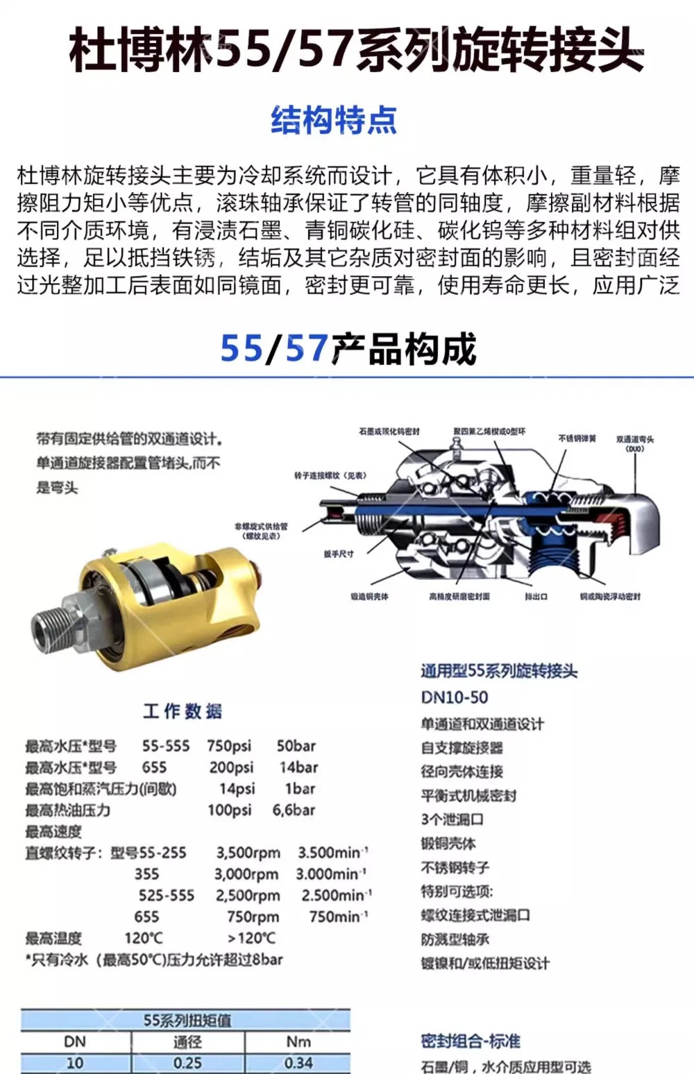 DEUBLIN155  157 KBA/Heidelberg 인쇄 프레스 냉각수 고속 회전 조인트