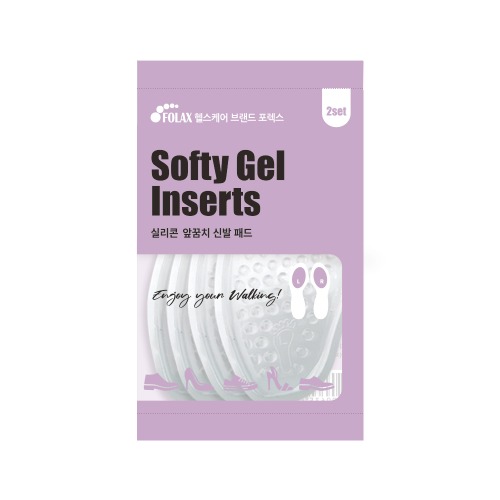 앞꿈치 실리콘 패드 쿠션 발바닥 보호대 앞깔창 구두 하이힐 신발 운동화 포렉스 2set - 상품 이미지
