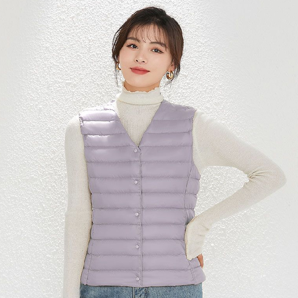 여성용 오리털 경량 패딩조끼 - 상세 이미지 4