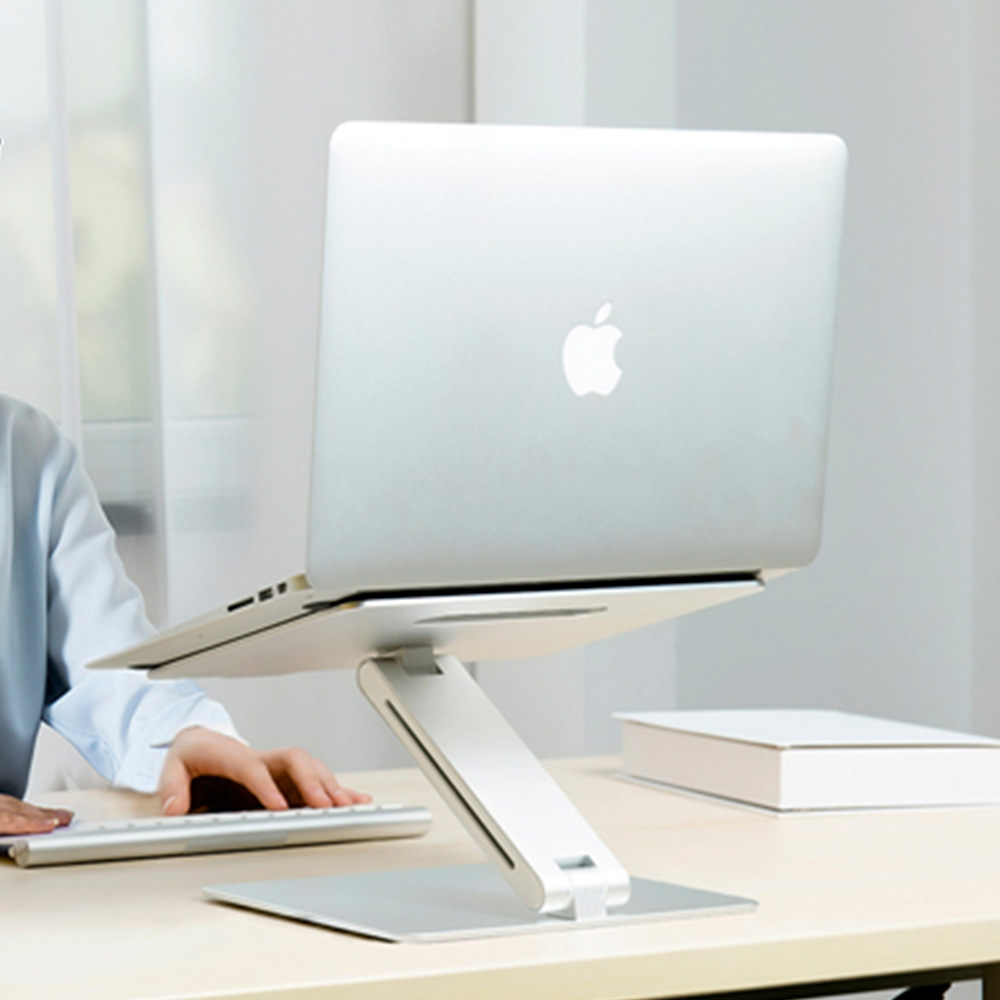 애니클리어 노트북 거치대 맥북 스탠드 높이 각도 조절 접이식 알루미늄 받침대 AP-8 실버 제품 이미지