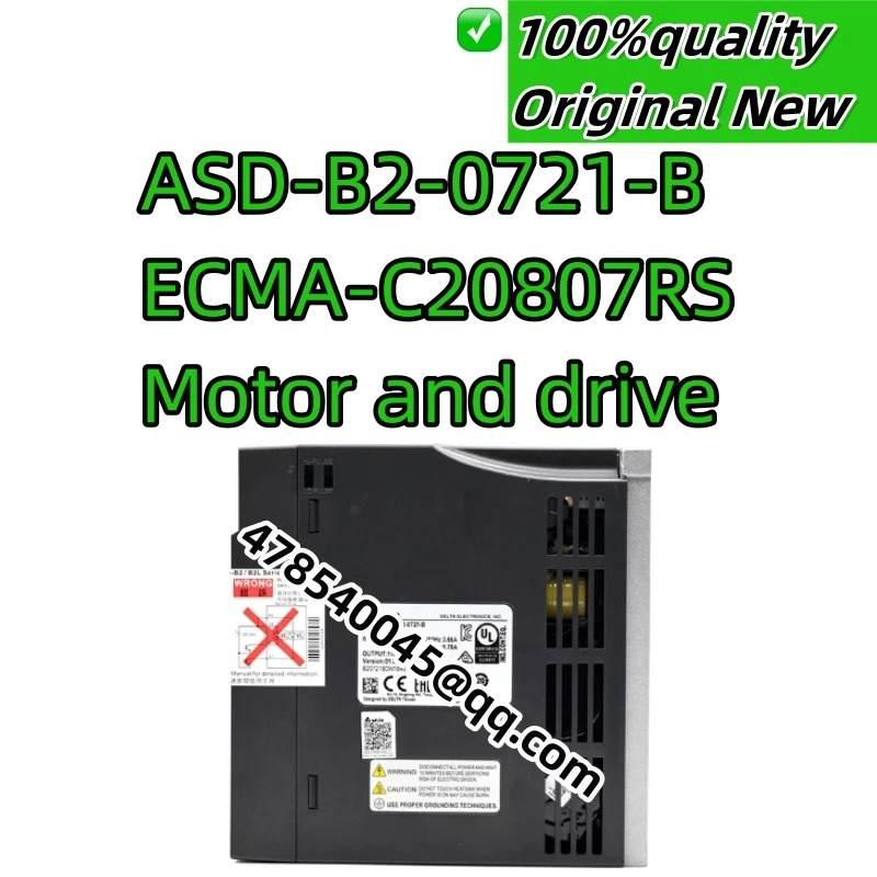 새제품 산업용 ASD-B2-0721-B ECMA-C20807RS 서보모터 드라이브 모터 키트 케이블 포함