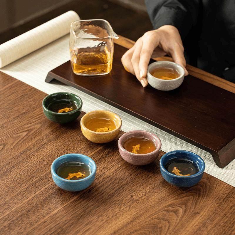대만 물고기잔 소주잔 컵 사케잔 폼 팩 술잔 6색 미스트화이트 작은 물고기 약30ml 200ml 미만 - 상세 이미지 2