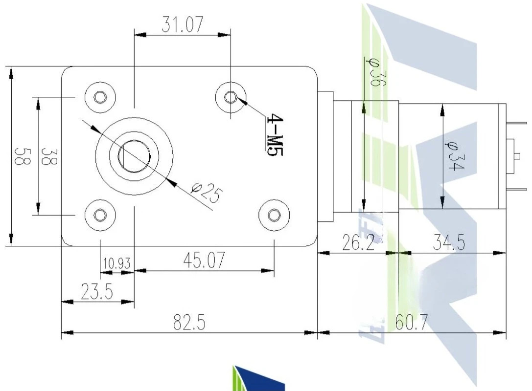 LX44WG 터보 웜 감속기 모터 저속 금속 치아 볼 베어링 12V24V0.5 rpm 0.9