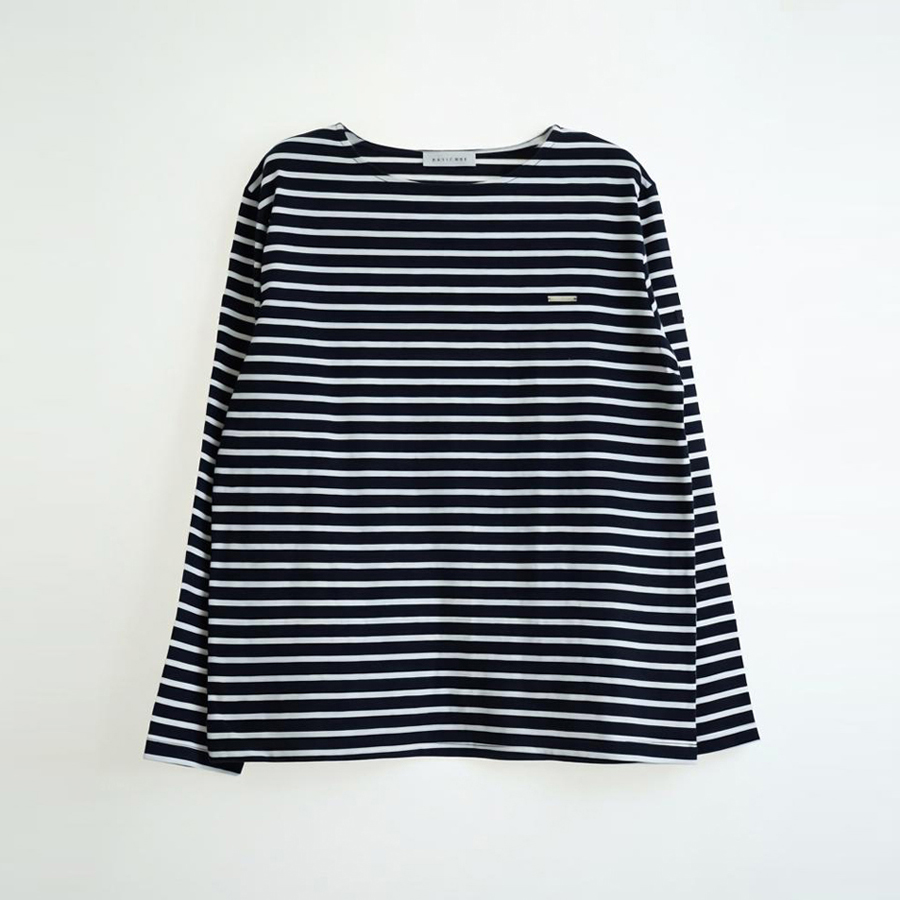 클래식 마린 코튼 스트라이프 롱슬리브 티셔츠 (NAVY) 이미지