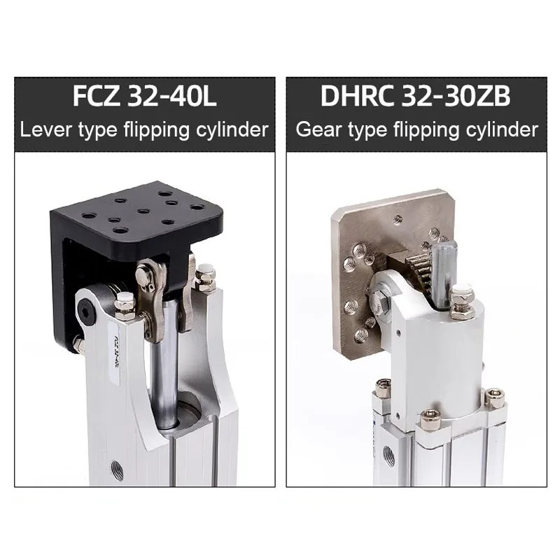 공압 플립 실린더 기어 랙 힌지 측면 포즈 그룹 조작기 액세서리 90  FCZ32-40L/40-45/DHRC32-30ZB/LB/LCZ32-40W