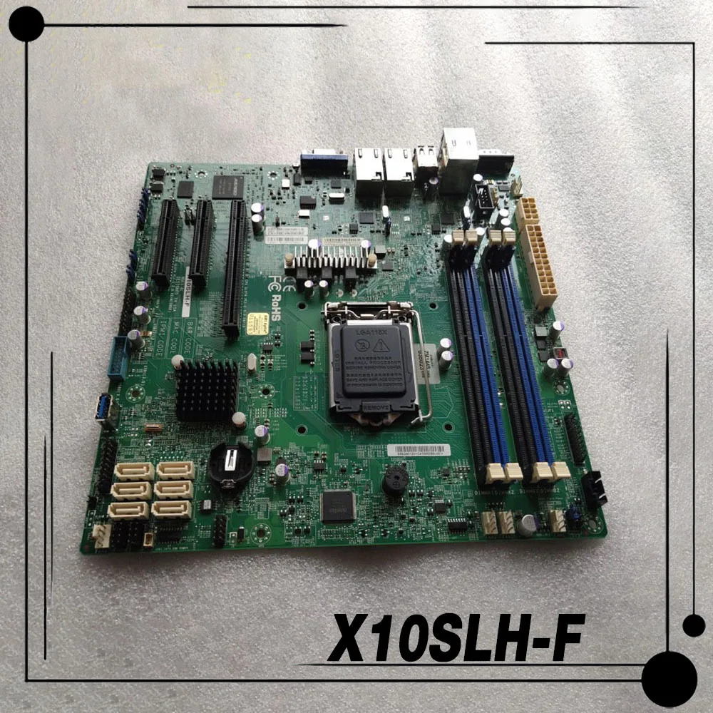Supermicro 서버 micro 마더보드X10SLH-F LGA 1150 C226 지원 E3-1200 v3/v4 DDR3 PCI-E 3.0 6 SATA3.0 리퍼