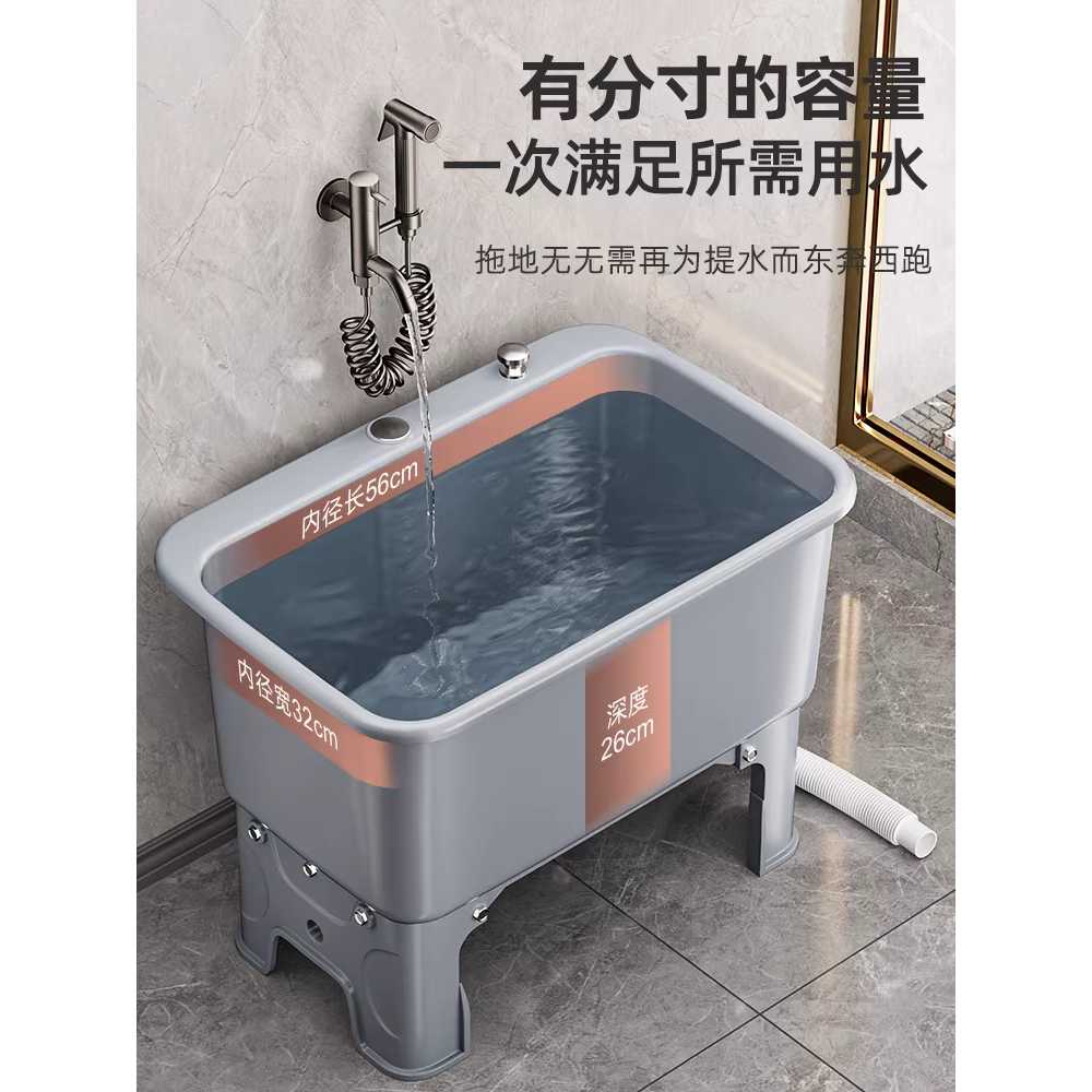 걸레 빠는 통 식당 청소통 밀대통 사무실 화장실 상가 대형 / 그레이 - 상세 이미지 2