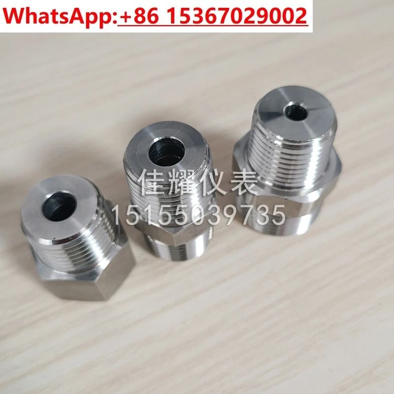 10PCS 스테인레스 스틸 304 어댑터 316 압력 게이지 커넥터 내부 외부 와이어 커넥터/가변 직경