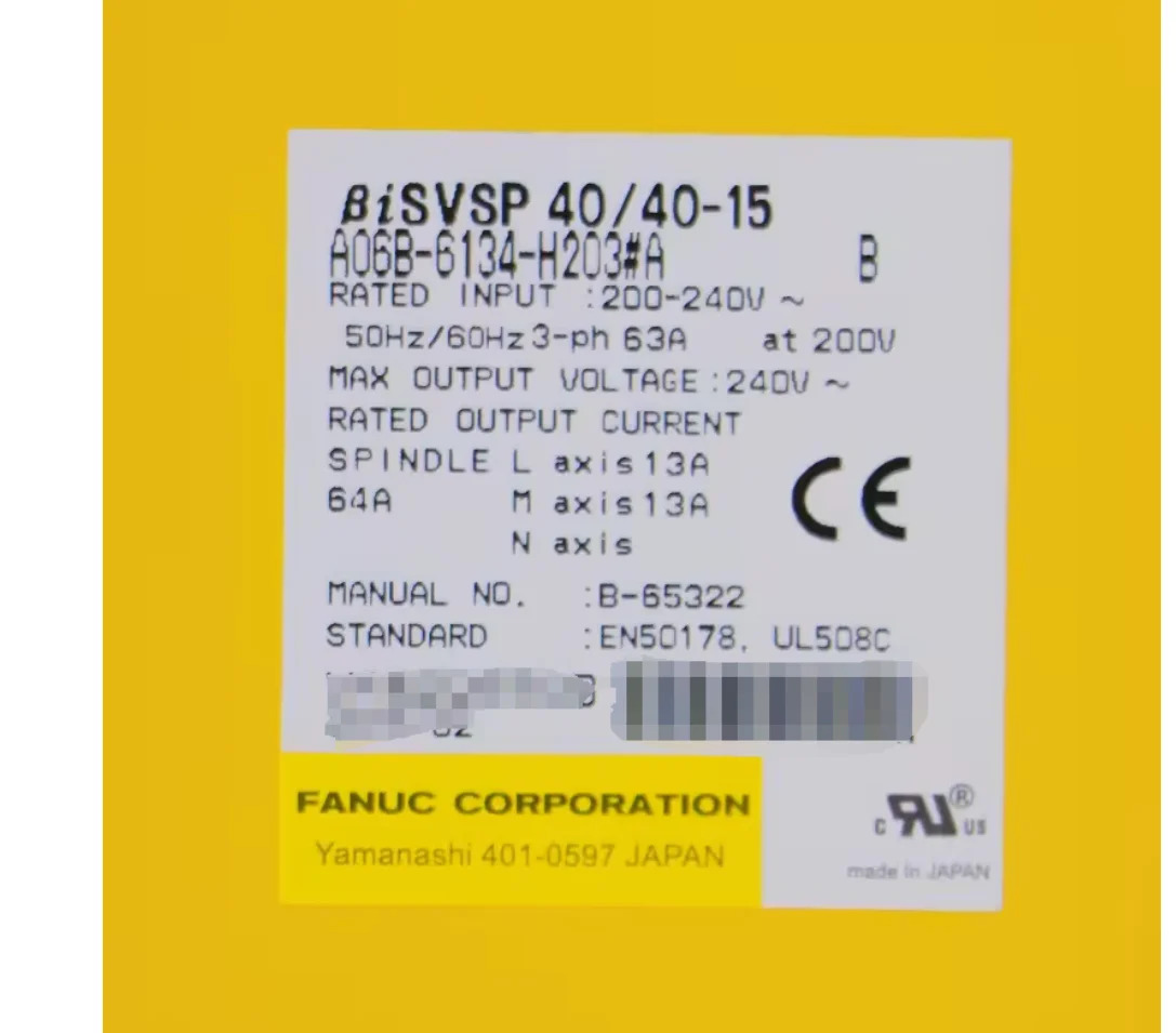 A06B-6134-H203 A Fanuc 서보 드라이브 증폭기 모듈 리퍼 OK A06B 6134 H203