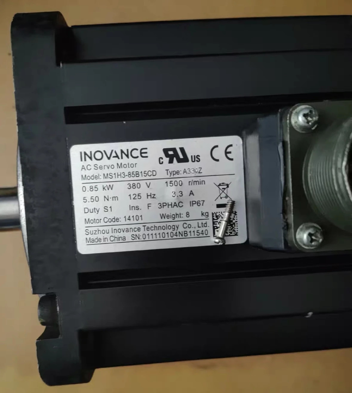 MS1H3-85B15CD-A331Z 리퍼 서보모터 850W 모터