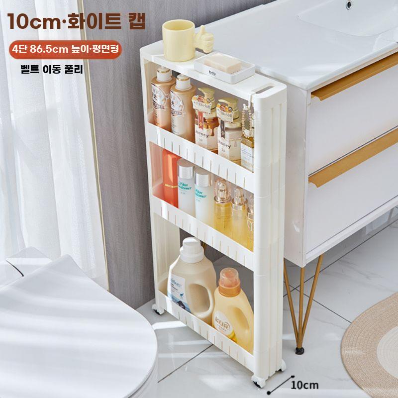 일본식 초슬림 9cm 욕실 주방 수납 선반 틈새장 - 상세 이미지 3