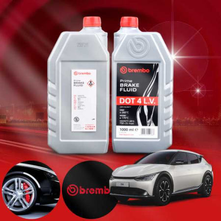 기아 EV6(21~23) 브렘보 브레이크오일 DOT4 LV 1L 저점도 브레이크액 1병