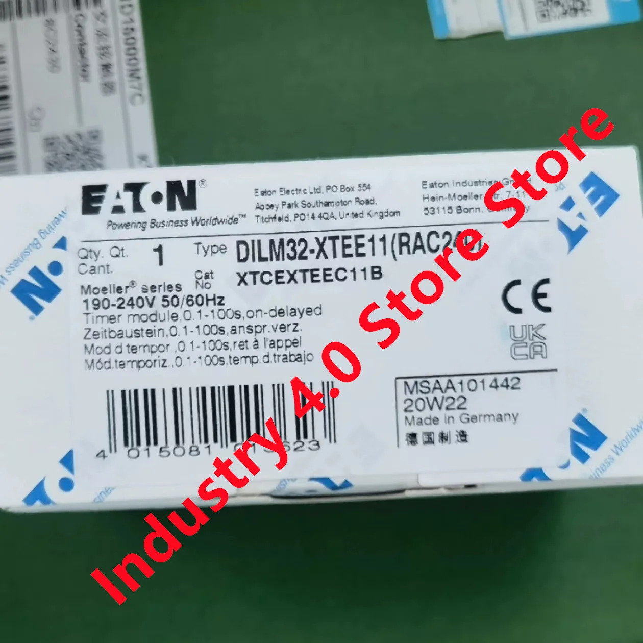 DILM32-XTEE11 NZM3-XTVD PKZM4-50 오리지널 신