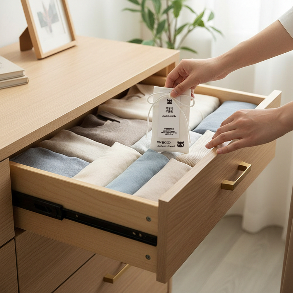 온홀드 퍼퓸 샤쉐 천연우드칩 실내 차량용 방향제 옷장 화장실 겸용 금목서