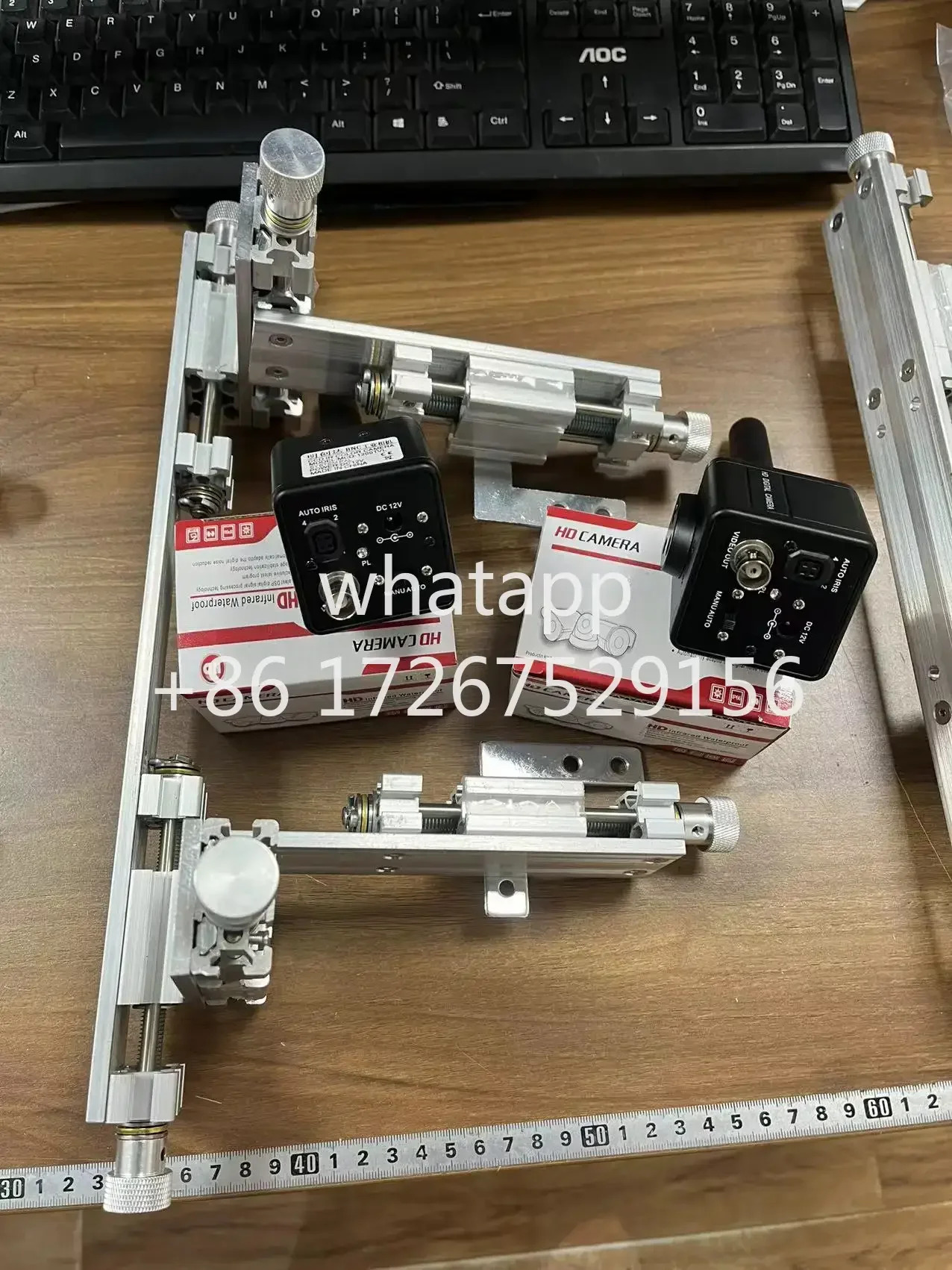 ACF LCD 화면 기계 액세서리 COF 카메라 시각적 정렬 장비 CCD 브래킷 조절기 XYZ 조정