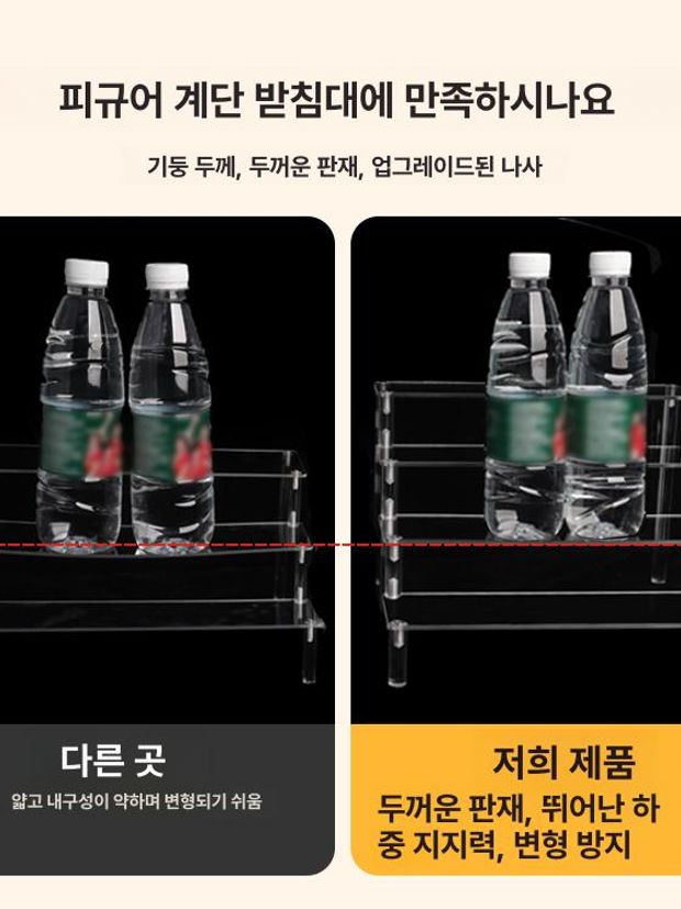 투명 피규어전시 계단 아크릴 진열장 진열대 모형 선반 4단30 x 27.220cm - 상세 이미지 2