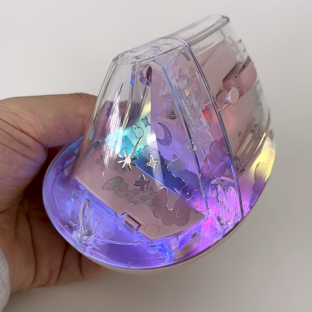 오브룸 버티컬 마우스 물방울 투명 무선 저소음 블루투스 인체공학 데스크테리어 상세 이미지 3