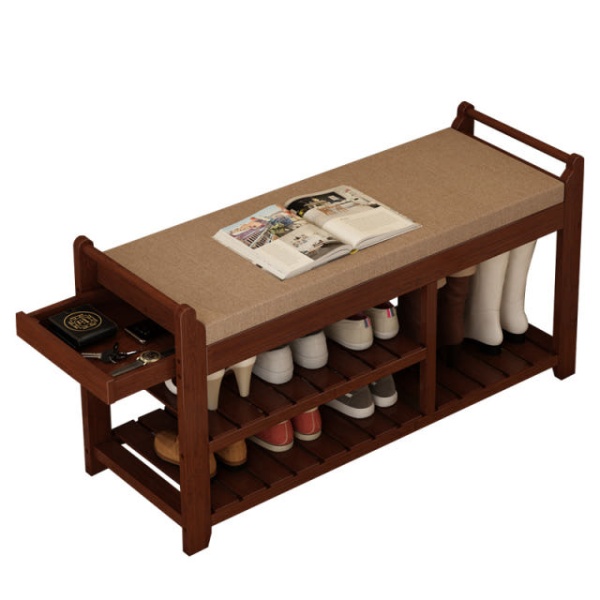모던 현관벤치 신발장 고급스러운 서랍 포함 벤치 고급신발장 원색-95cm 원색-60cm-서랍 포함 - 상세 이미지 5