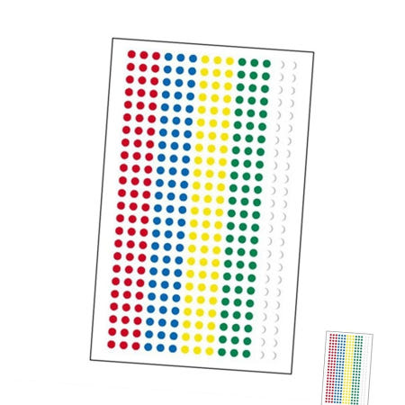 칼라스티커 원형 스티커 설문조사 출석 다꾸 6매 3mm
