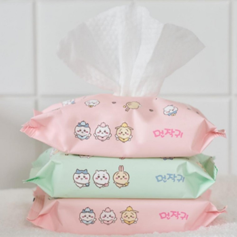지니몰 귀여운 캐릭터 휴대용 미니 물티슈 20매 20개