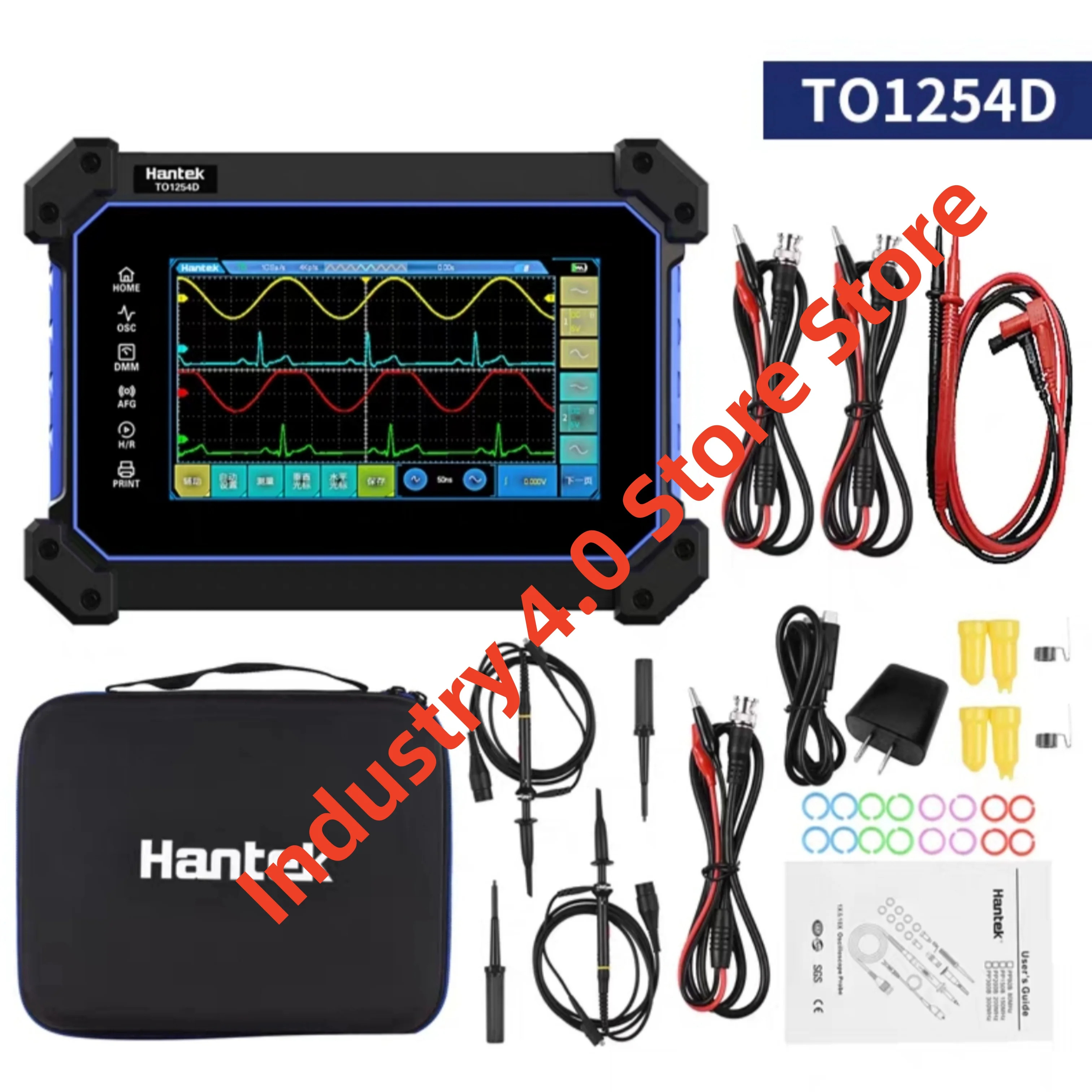 Hantek TO1254C TO1254D 휴대터치 스크린 평면 디지털 오실로스코프 원본