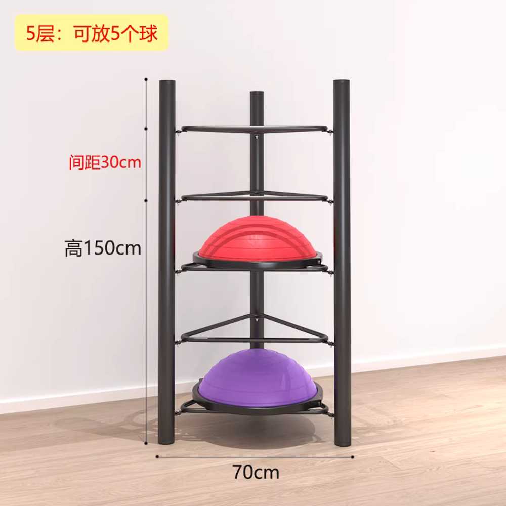 보수볼 거치대 밸런스 렉 정리 짐 진열대 스탠드 돔볼 블랙 5단 - 상세 이미지 4