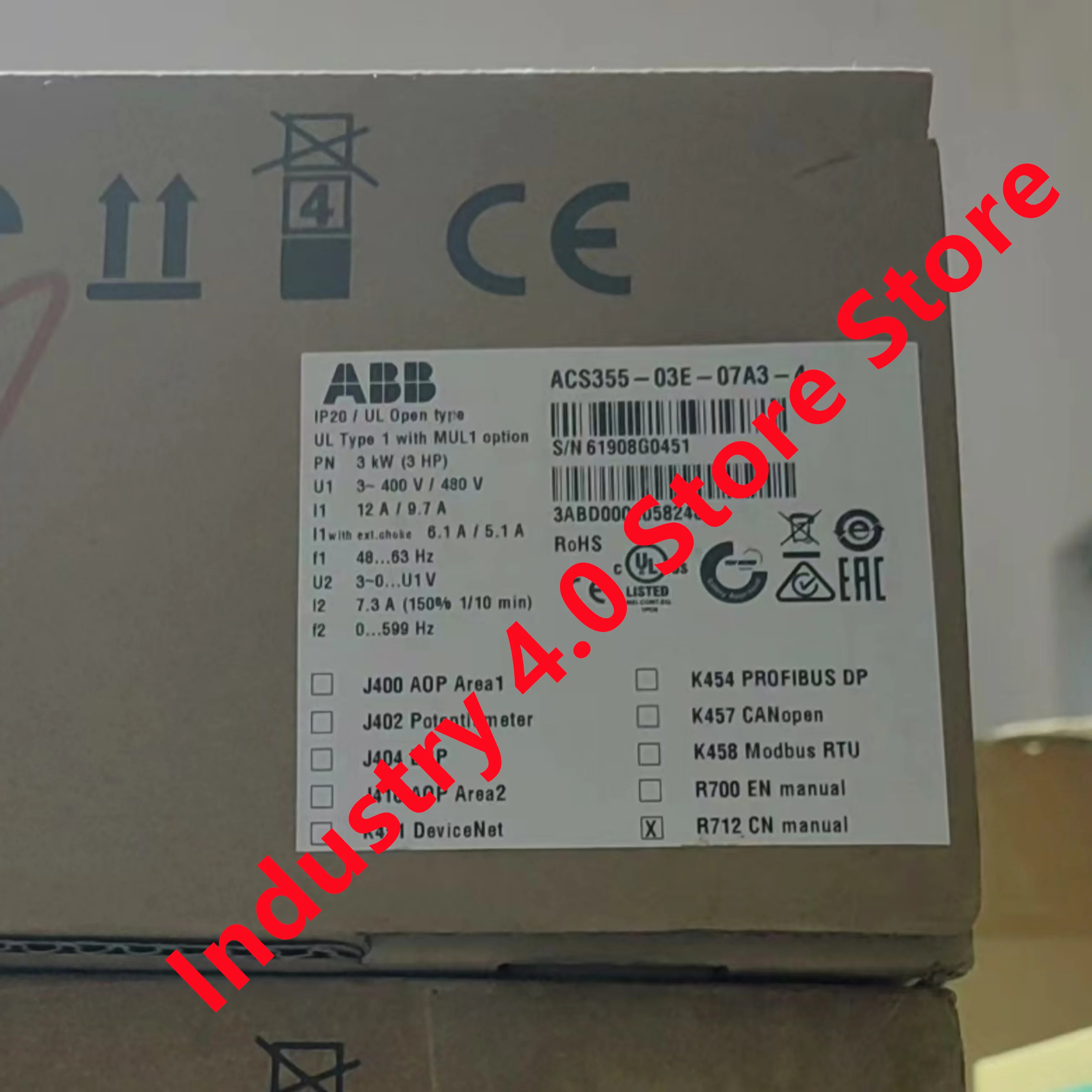 ACS355-03E-03A3-4 ACS355-03E-03A5-2 오리지널 신