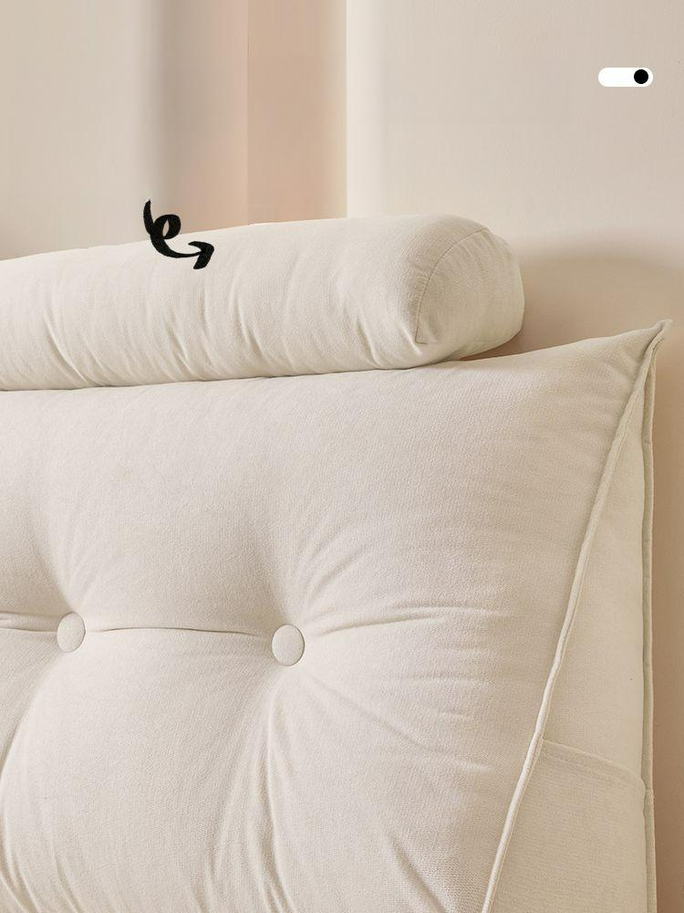 침대 쿠션 삼각 1m 베이지 등받이베개 대형 고탄성 베이지화이트 1.2m 침대 120 x 50x20cm - 상품 이미지