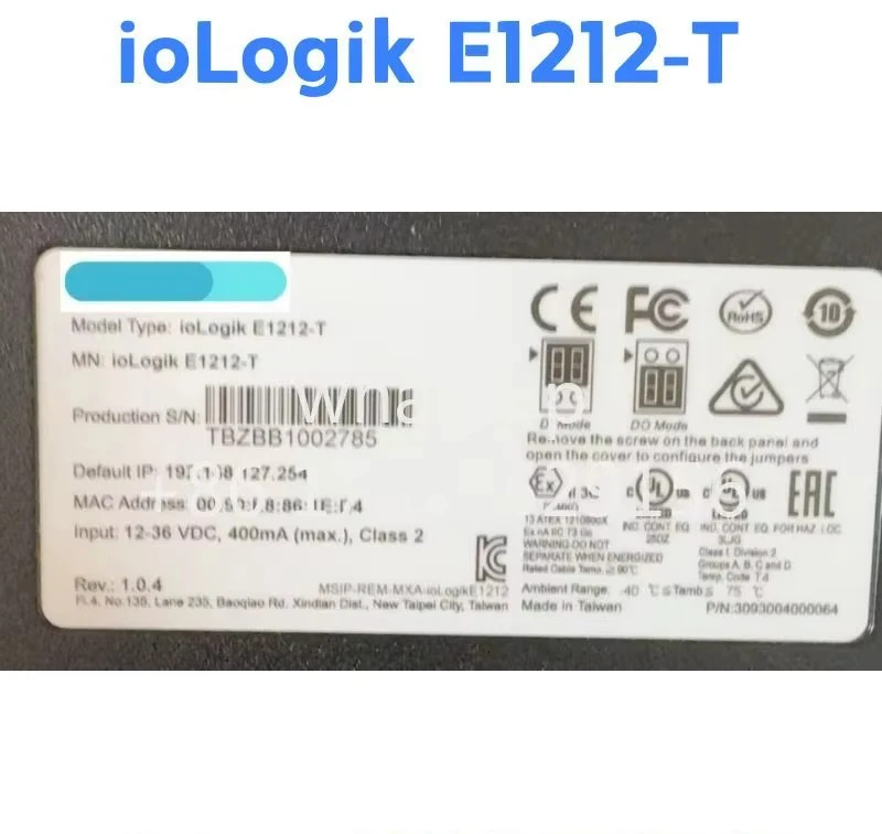 모듈 ioLogik E1212-T 원본