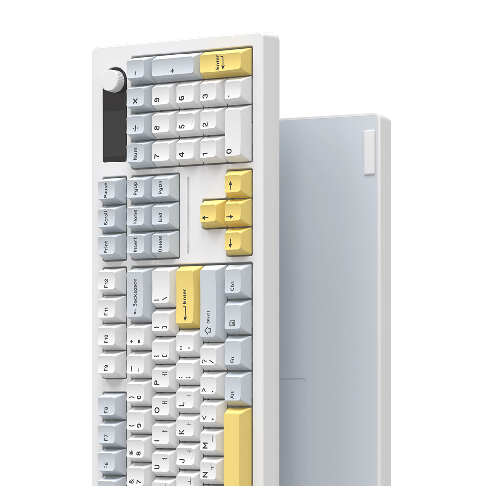 앱코 ACH105 LCD 저소음 기계식 키보드 풀배열 블루투스 무선 게이밍 바다소금 적축 이미지 8