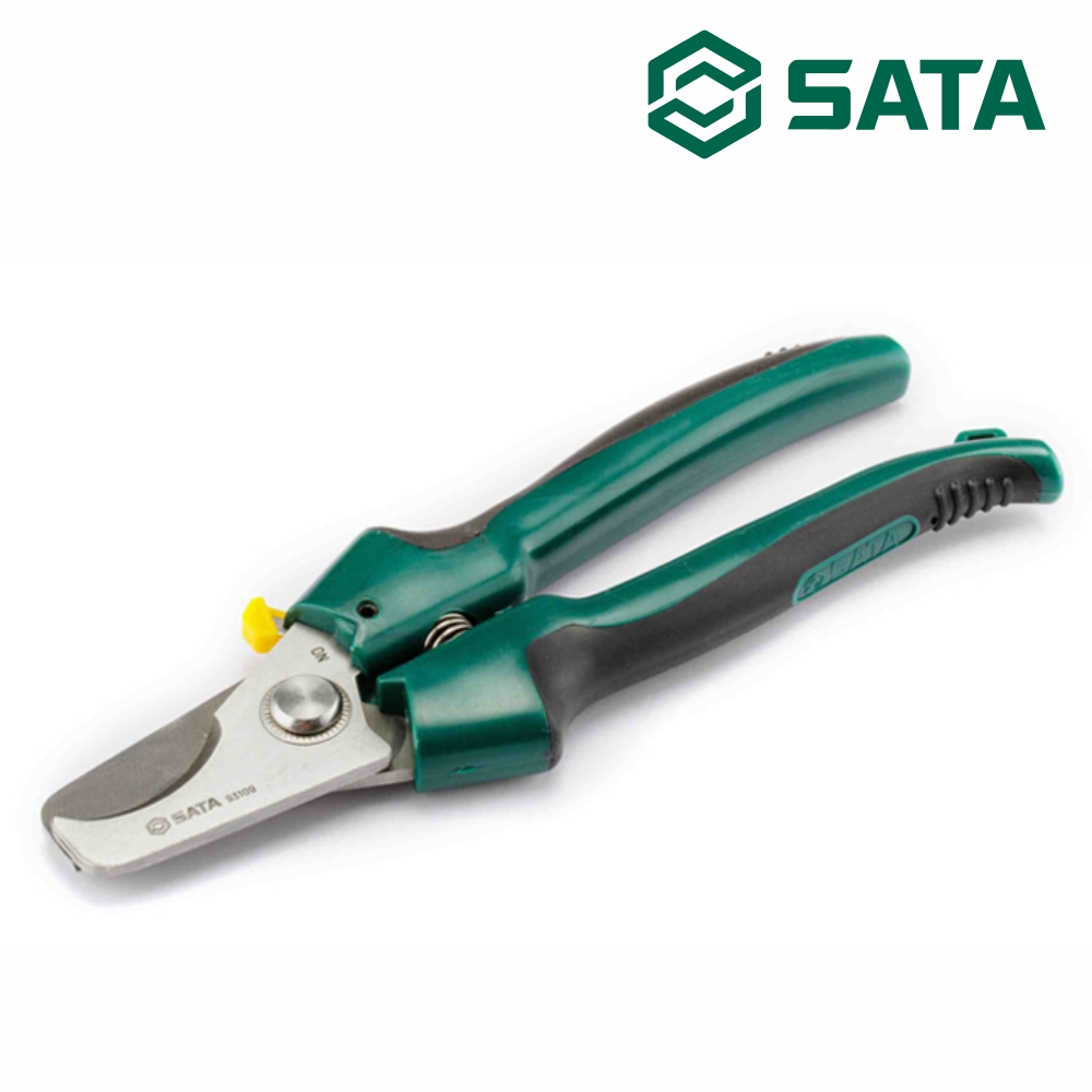 사타 SATA 강력형 전기공 케이블 가위 93109 피복 탈피 전공가위 - 상품 이미지