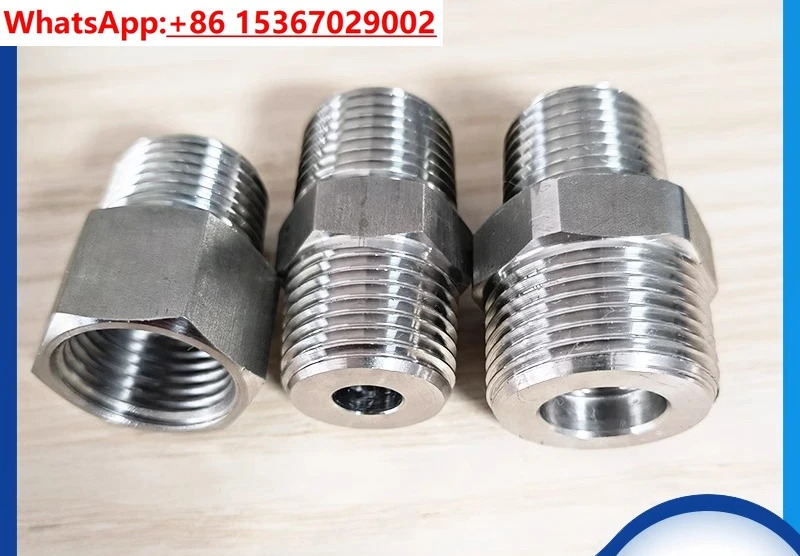 10PCS 스테인레스 스틸 304 어댑터 316 압력 게이지 커넥터 내부 외부 와이어 커넥터/가변 직경