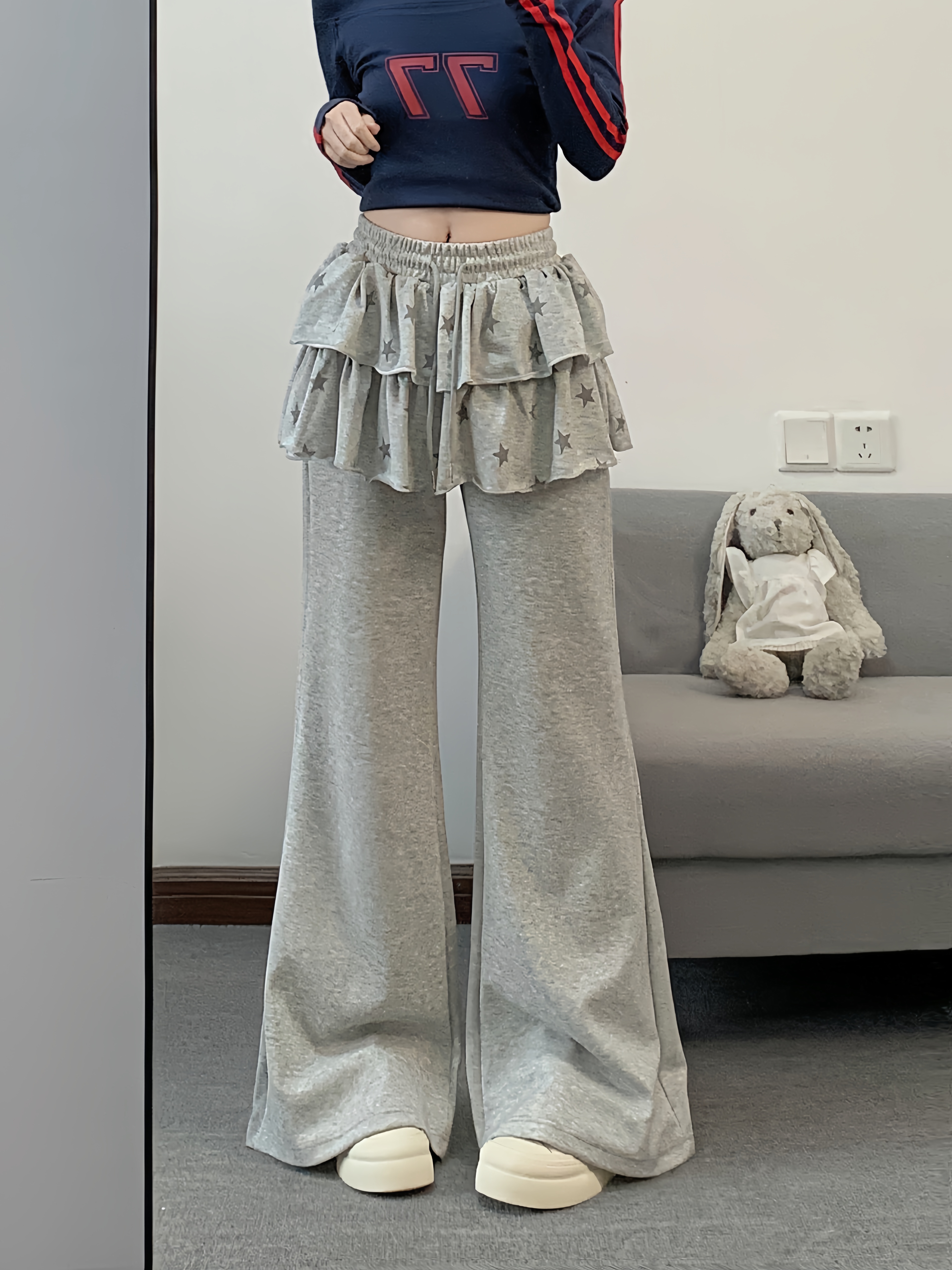 캉캉프릴치마 레이어드 부츠컷 팬츠 (3color) 이미지 8