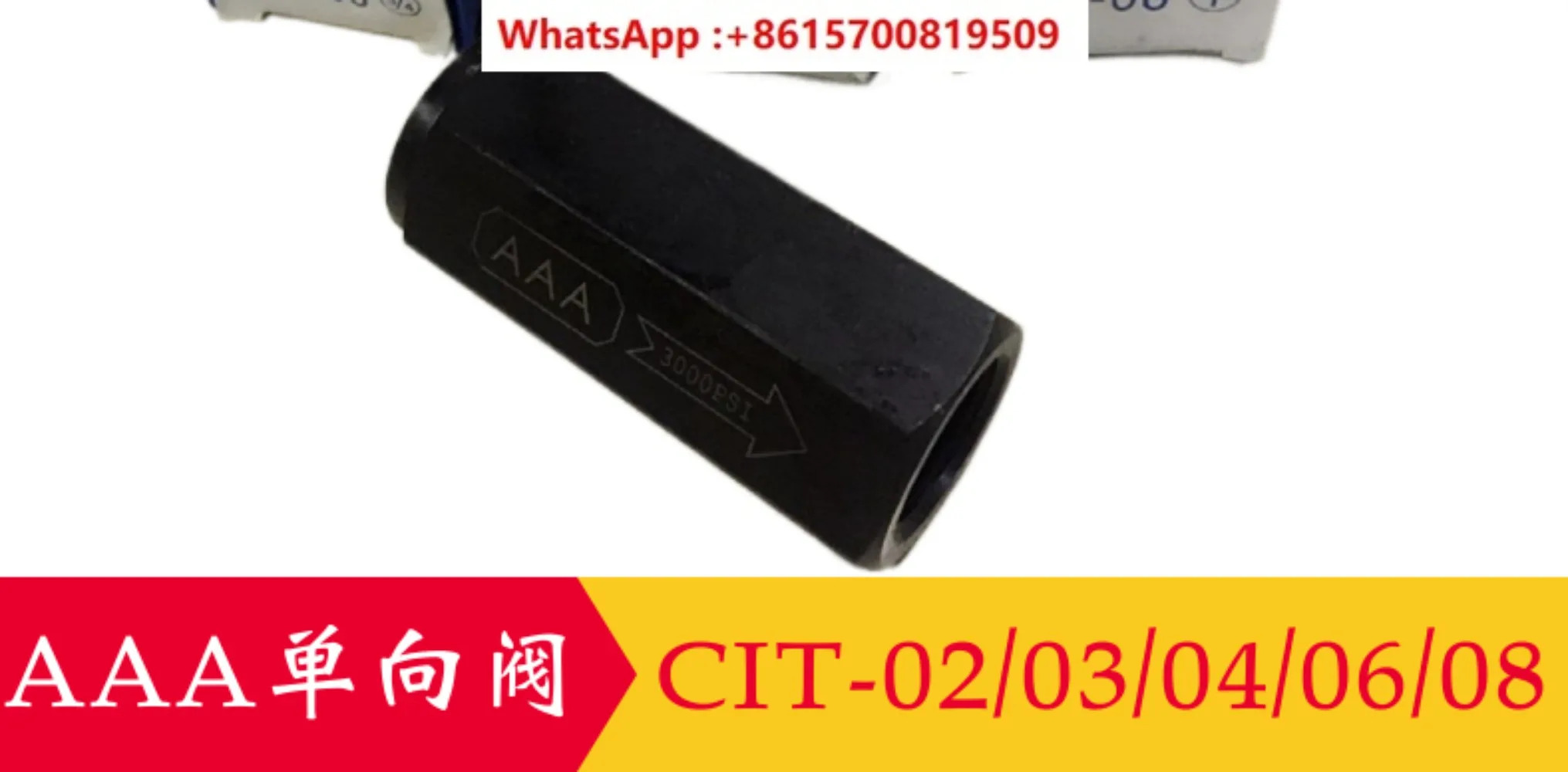 AAA 유압 파이프 타입 단방향 스로틀 밸브 유량 제어 KC-02 KC-030406 08 CIT