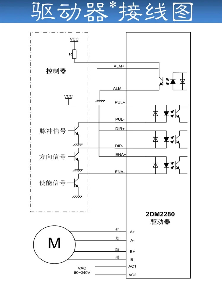 2DM2280 Jiemeikang 110/130 2상 스테퍼 모터 드라이버 단상 AC 220V 전류 8.2A