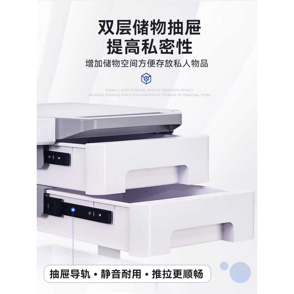 미용실 트레이 정리 웨건 이동식 츄레이 염색 작업대 그레이 / 1단 서랍 - 상세 이미지 2