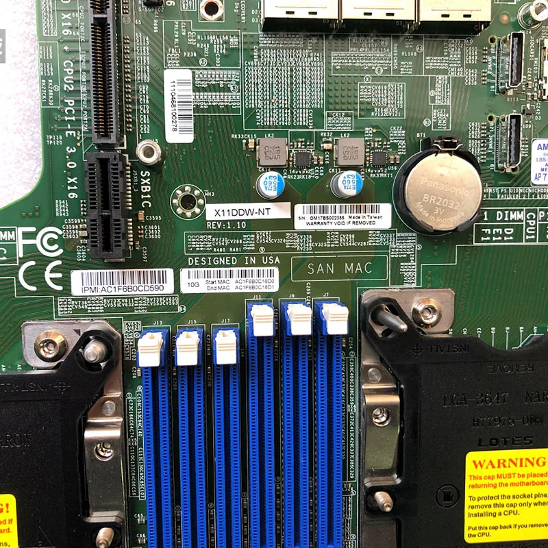 Supermicro 서버 양방향 마더보드X11DDW-NT intel호환 C622 LGA-3647 DDR4 PCI-E 3.0