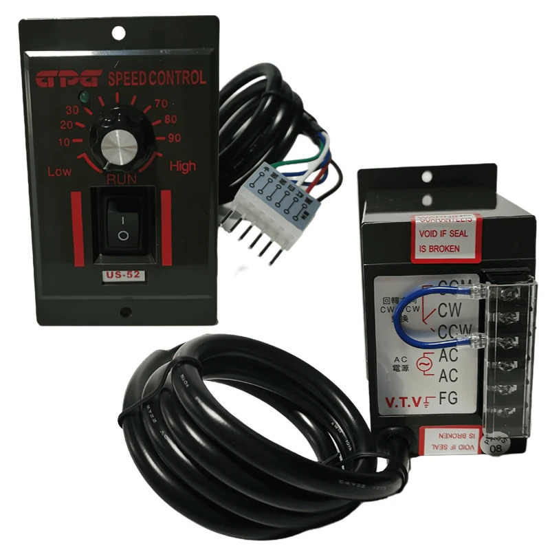 US-52 속도조절기 25W40W60W90W120W140W180W200W 단상 모터 컨트롤러