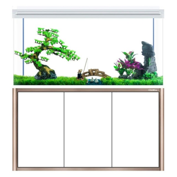 프리미엄 대형어항 가정용 수족관 풀세트 물멍 높은 사육 80cm 어항 목재 A 60cm 어항 - 상세 이미지 5